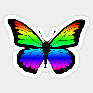 Rainbow Butterfly Sticker